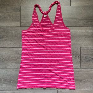 Splendid Hot Pink Striped Racerback Tank